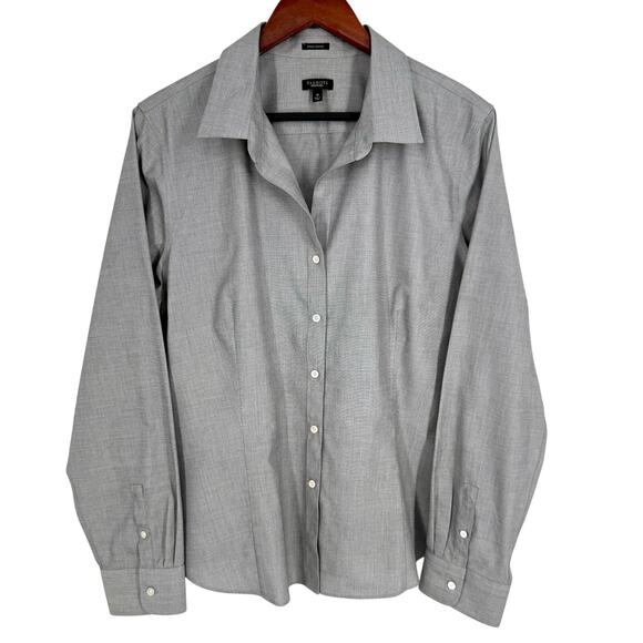 NEW Talbots Plus Size 18 Wrinkle Resist Formal Blouse Shirt Top Gray Business - Picture 1 of 8